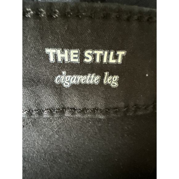 AG Adriano Goldschmied The Stilt Cigarette Leg Black Jeans Women’s Size 27R - Picture 10 of 12